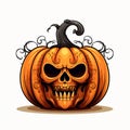 Halloween Pumpkin Greeting Card Background Royalty Free Stock Photo