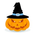 Halloween pumpkin with hat