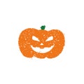 Halloween pumpkin head illustration /Stamp style