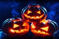 Halloween pumpkin head jack lantern Royalty Free Stock Photo