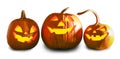 Halloween pumpkin head jack lanterns Royalty Free Stock Photo