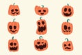 Halloween Pumpkin Head Set