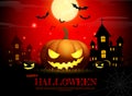 Halloween pumpkin horror background