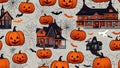 halloween. pumpkin and house halloween. wallpaper desktop. 9:16 bats. halloween design background wallpaper 3d pumpkin