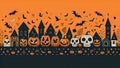 halloween. pumpkin and house halloween. wallpaper desktop. 9:16 bats. halloween design background wallpaper bats. halloween design