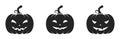 halloween pumpkin icons. autumn symbols. vector images for fall decoration