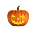 Halloween Pumpkin isolated. Fake