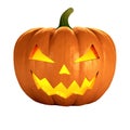 Halloween Pumpkin isolated. Fake