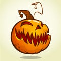 Halloween Pumpkin isolated on white. Scary Jack. Vector illustration Royalty Free Stock Photo