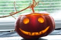 Halloween pumpkin with a lighting Royalty Free Stock Photo