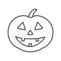 Halloween pumpkin linear icon
