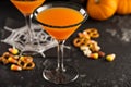 Halloween pumpkin martini Royalty Free Stock Photo