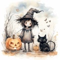 Halloween Pumpkin Moon Illustration Background Royalty Free Stock Photo