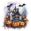 Halloween Pumpkin Napkin Design Background Royalty Free Stock Photo