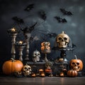 Halloween Pumpkin Napkin Design Background Royalty Free Stock Photo