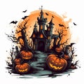 Halloween Pumpkin Napkin Design Background Royalty Free Stock Photo