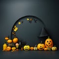 Halloween Pumpkin Napkin Design Background Royalty Free Stock Photo