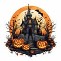 Halloween Pumpkin Napkin Design Background Royalty Free Stock Photo