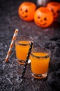 Halloween pumpkin orange cocktails