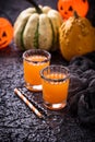 Halloween pumpkin orange cocktails