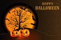 Halloween Pumpkin Party Card background Royalty Free Stock Photo