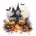 Halloween Pumpkin Placemat Design Background Royalty Free Stock Photo