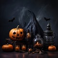 Halloween Pumpkin Placemat Design Background Royalty Free Stock Photo