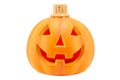 Halloween pumpkin scary Jack O Lantern isolated on white background