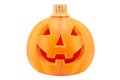 Halloween pumpkin scary Jack O Lantern isolated on white background Royalty Free Stock Photo