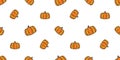 halloween pumpkin seamless pattern vector doodle cartoon character tile background Royalty Free Stock Photo