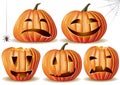 Halloween pumpkin set Royalty Free Stock Photo