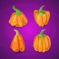 Halloween pumpkin set