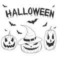 Halloween pumpkin set Royalty Free Stock Photo