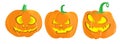 Halloween pumpkin set. Royalty Free Stock Photo