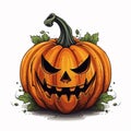 Halloween Pumpkin Skeletons Illustration Background Royalty Free Stock Photo