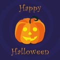 Halloween pumpkin with smile. Vector Illustration. The main symbol of the Happy Halloween holiday. Royalty Free Stock Photo