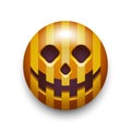 Halloween pumpkin smiley icon. Royalty Free Stock Photo