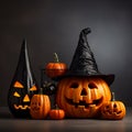 Halloween Pumpkin Trimming Illustration Background Royalty Free Stock Photo