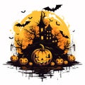 Halloween Pumpkin Trimming Illustration Background Royalty Free Stock Photo