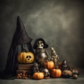 Halloween Pumpkin Trimming Illustration Background Royalty Free Stock Photo