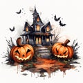 Halloween Pumpkin Trimming Illustration Background Royalty Free Stock Photo