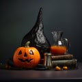 Halloween Pumpkin Trimming Illustration Background Royalty Free Stock Photo