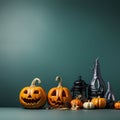 Halloween Pumpkin Trimming Illustration Background Royalty Free Stock Photo