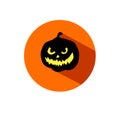 Halloween pumpkin vector autumn holiday orange symbol Royalty Free Stock Photo