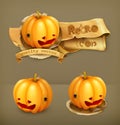 Halloween Pumpkin, vector icons