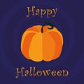 Halloween pumpkin. Vector Illustration. The main symbol of the Happy Halloween holiday. Royalty Free Stock Photo