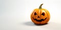 halloween pumpkin white background blank space, ai generative Royalty Free Stock Photo