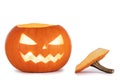 Halloween Pumpkin on white Royalty Free Stock Photo