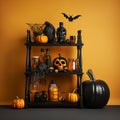 Halloween Pumpkin Window Decals Design Background Royalty Free Stock Photo