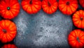 Grunge textured background with halloween pumpkins